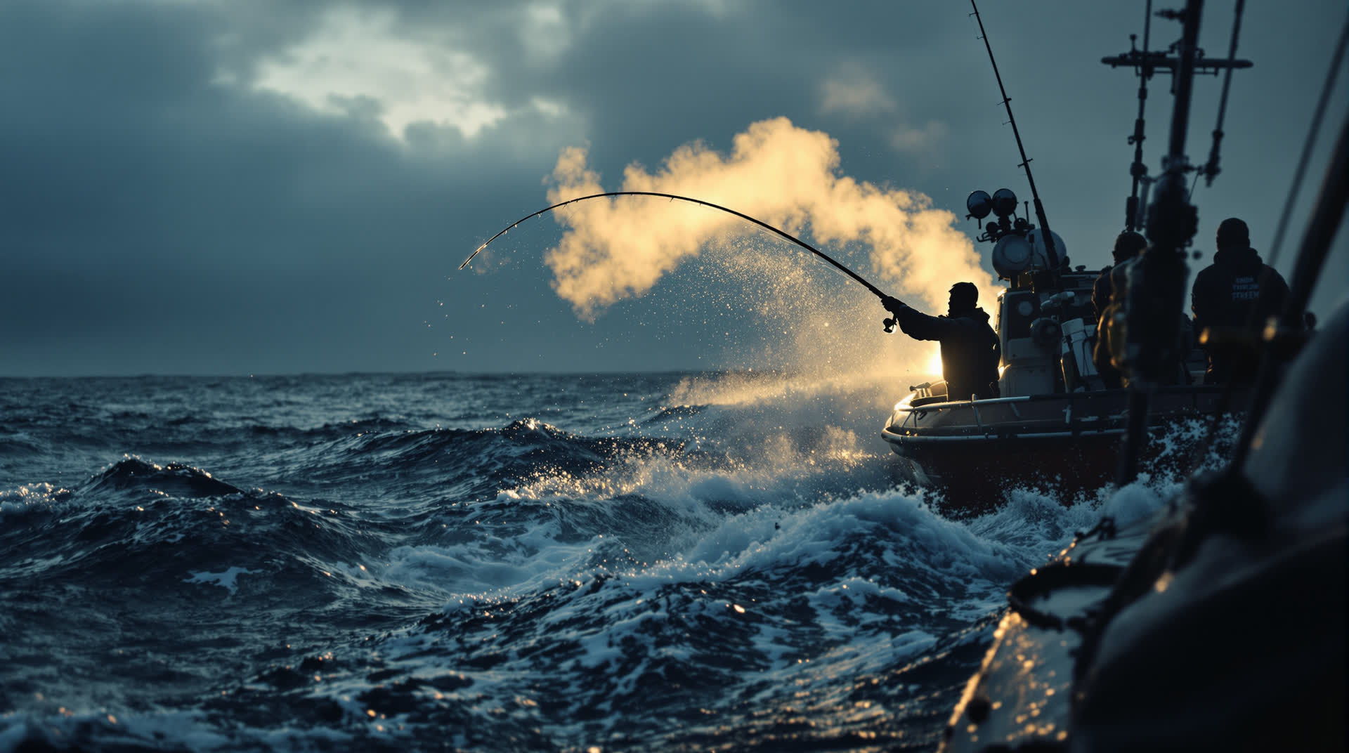 Winter uptiding at anchor
